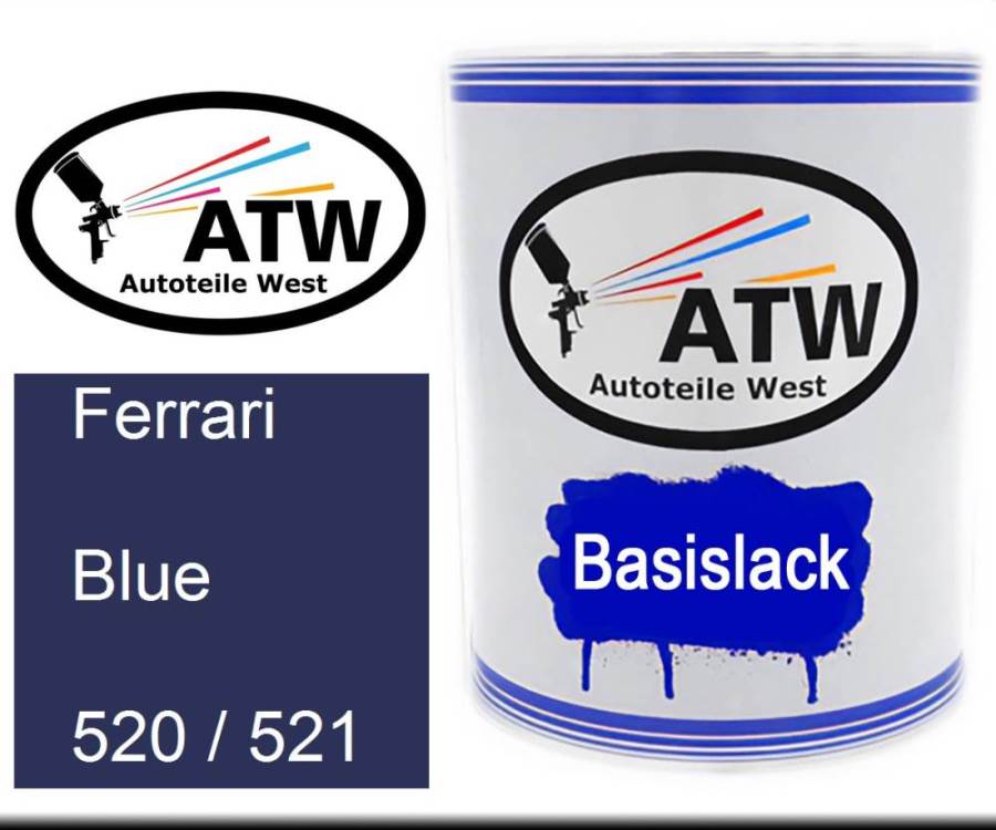 Ferrari, Blue, 520 / 521: 1L Lackdose, von ATW Autoteile West.